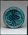 Bowl with Alif-lam Motif, Stonepaste; polychrome painted under transparent glaze.